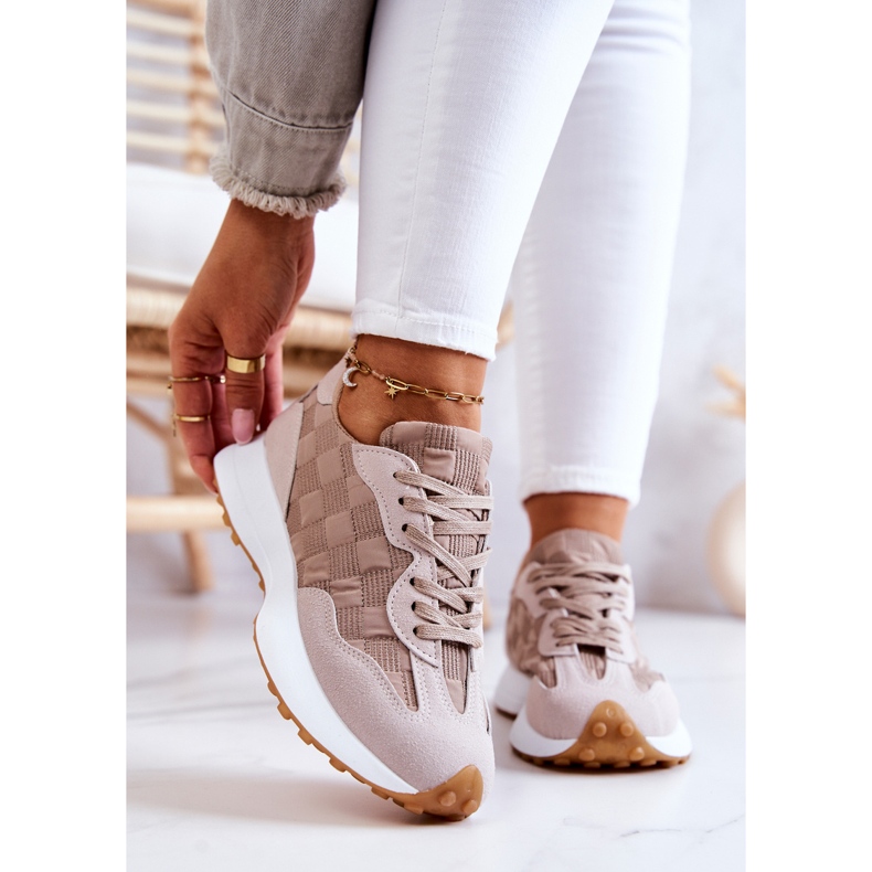 Chaussures Sport Classiques Beige Patrice nouées 2