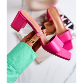 FJ1 Chaussons En Cuir Sur Le Talon Rose Netty 1