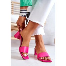 FJ1 Chaussons En Cuir Sur Le Talon Rose Netty 3