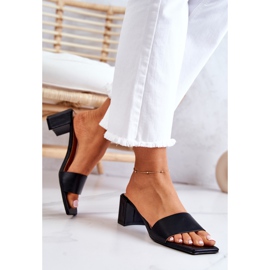 FJ1 Sandales Netty en cuir noir sur le talon le noir 4