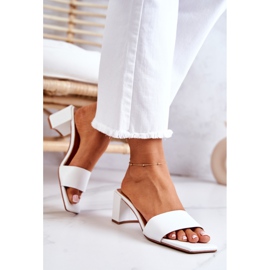 FJ1 Chaussons En Cuir Sur Le Talon Blanc Netty blanche 5
