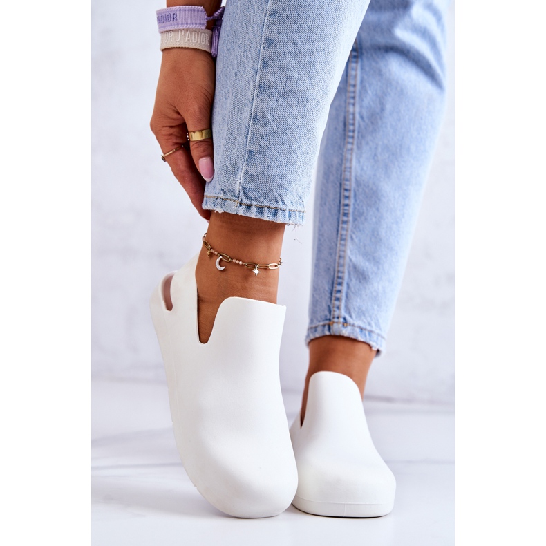 FS1 Sabots en caoutchouc Meriko blancs à la mode blanche 1