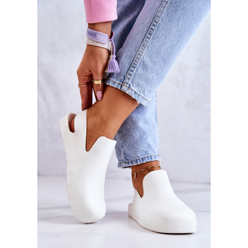 FS1 Sabots en caoutchouc Meriko blancs à la mode 2