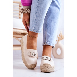 FB2 Espadrilles Classiques Sur Plateforme Julianne Beige 2