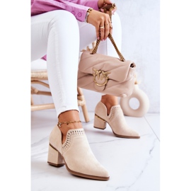 PS1 Santiags Daim Ajourées Beige Valérie 5