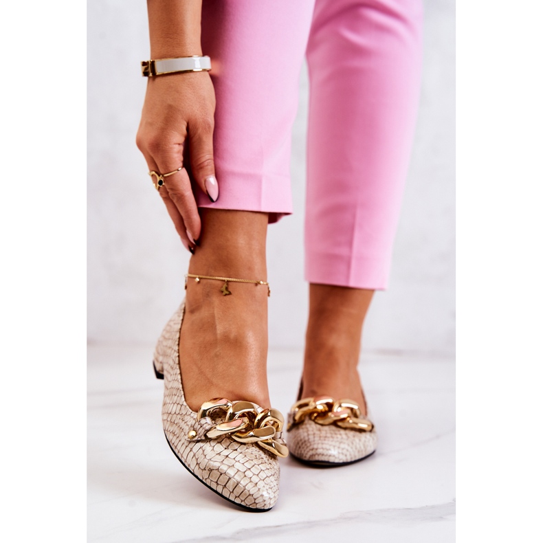 PA2 Escarpins Serpent Cuir Laqué Beige Elissabeth brun 2