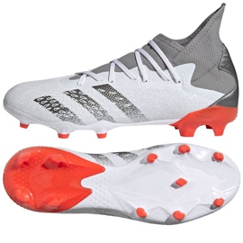 Chaussures de foot Adidas Predator Freak.3 Fg M FY6276 gris, blanc blanche 1