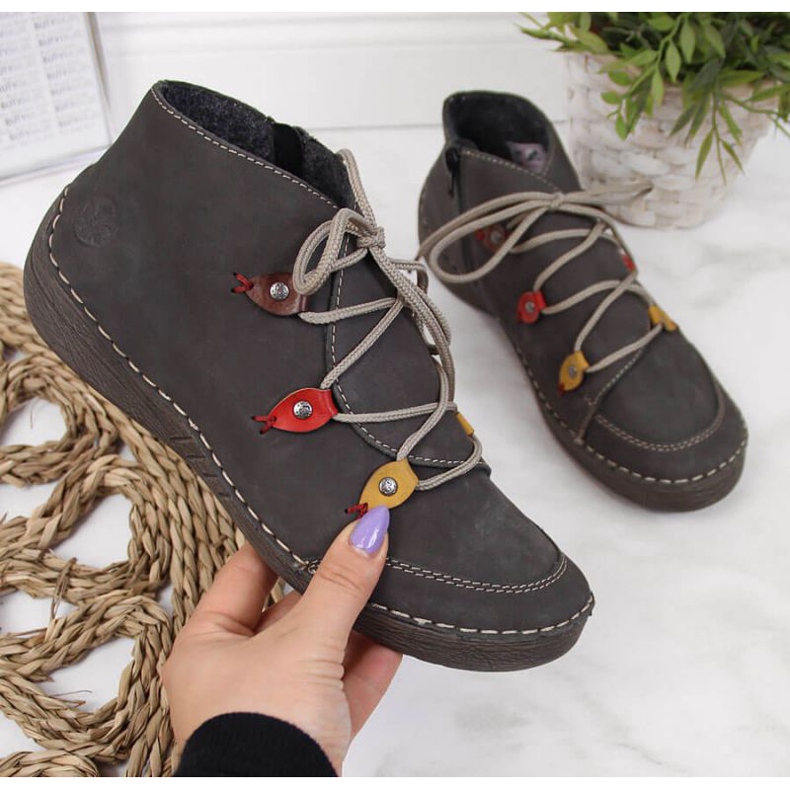 Bottes isolées grises W Rieker 52542-42 1