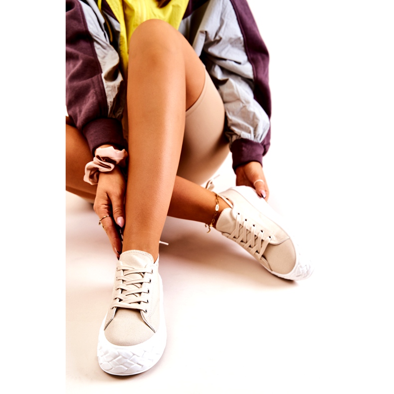 PS1 Sneakers On A Massive Platform Beige Clair Suzane 3