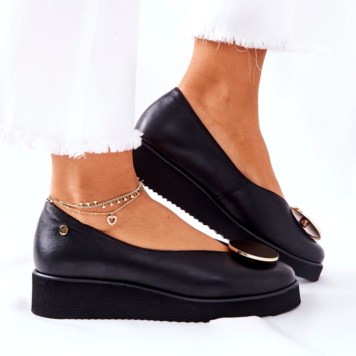 Ballerines Sur La Plateforme Maciejka Noir 5315B-01 3