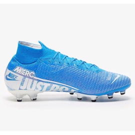 Nike Mercurial Superfly 7 Elite Ag Pro M AT7892 414 bleu blanc chaussures multicolore 1