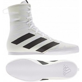 Adidas Box Hog 3 chaussures de boxe blanc blanche le noir jaune 4