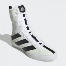 Adidas Box Hog 3 chaussures de boxe blanc blanche le noir jaune 5