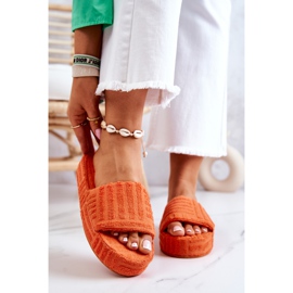 FJ1 Pantoufles sur la plate-forme Orange Lilly 1