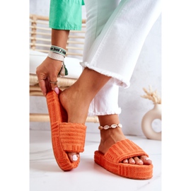 FJ1 Pantoufles sur la plate-forme Orange Lilly 2