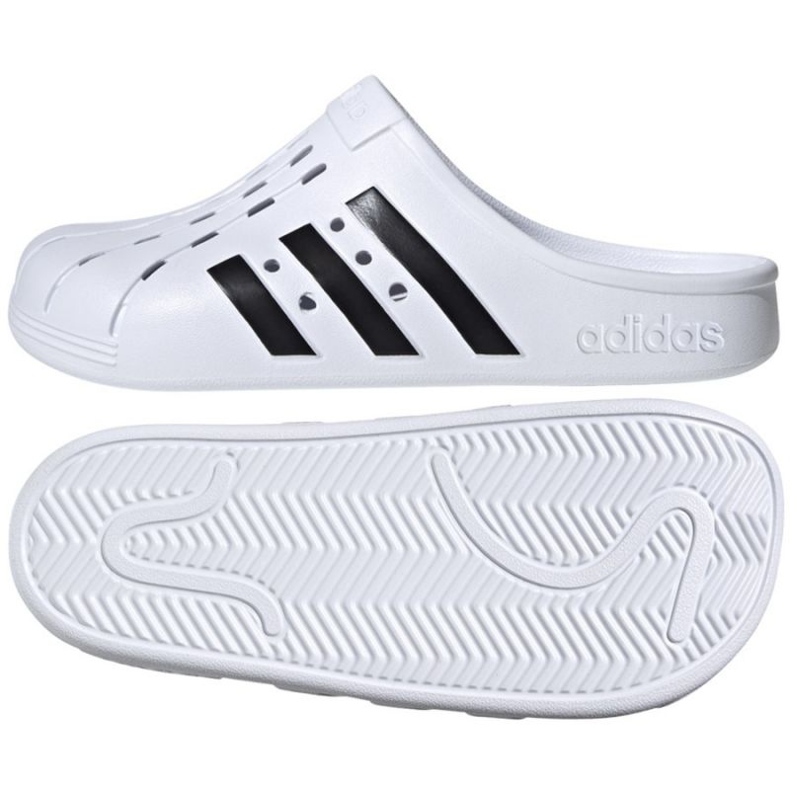 Chaussons Adidas Adilette Clog FY8970 blanche 1 Chaussons Adidas Adilette Clog FY8970 blanche 1