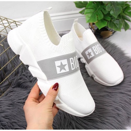 Chaussures de sport à enfiler Big Star W JJ274297 blanc blanche 1