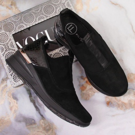 Baskets compensées en cuir Filippo W PAW253A noir le noir 3
