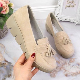 Chaussures en cuir Filippo W PAW274B beige 1