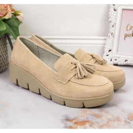 Chaussures en cuir Filippo W PAW274B beige 2