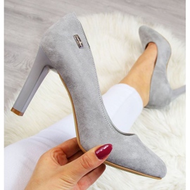 Escarpins sur le poteau Sergio Leone W SK3R gris 1 Escarpins sur le poteau Sergio Leone W SK3R gris 1