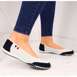 Ballerines ajourées en cuir Filippo W PAW198A blanc blanche 2