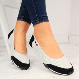Ballerines ajourées en cuir Filippo W PAW198A blanc blanche 3