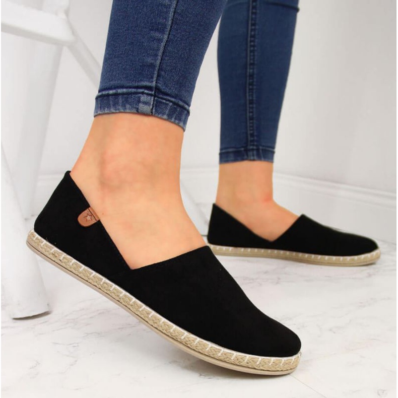 Espadrilles à enfiler avec découpes News W EVE270A noir le noir 2