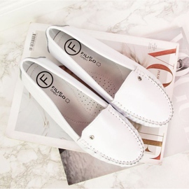 Mocassins en cuir Filippo W PAW201A blanc 2