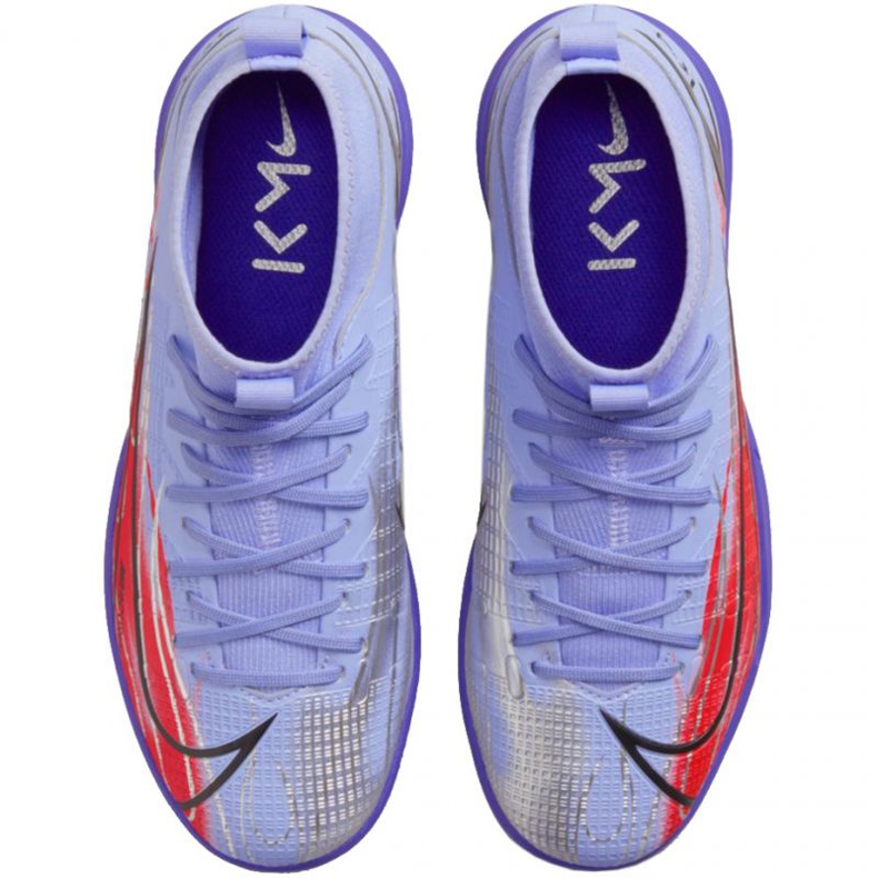 Nike Mercurial Superfly 8 Academy Ic Jr DB0931 506 chaussures de football rouge, violet roses et violets 1