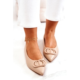 PS1 Ballerine En Cuir En Spitz Beige Rachelle 1