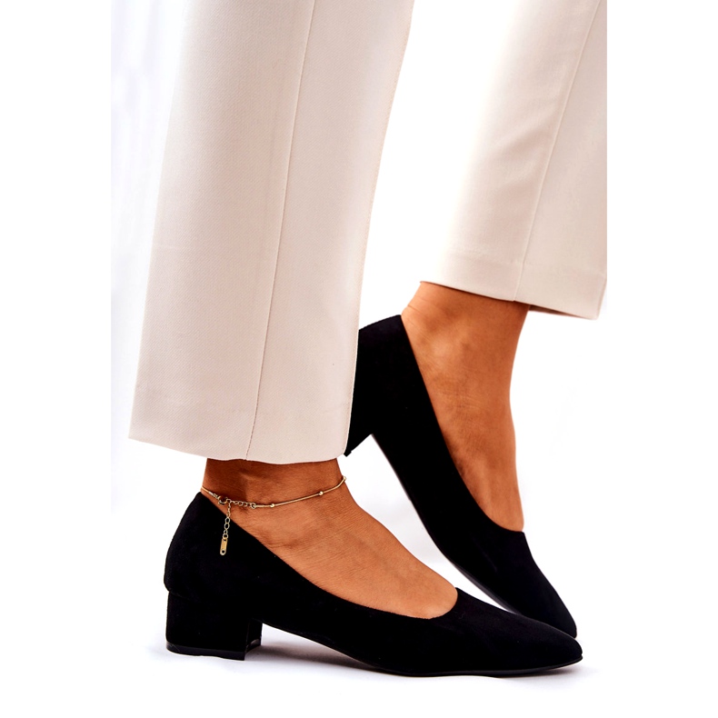 SEA Escarpins Classiques Femme Daim Noir Rheya le noir 3