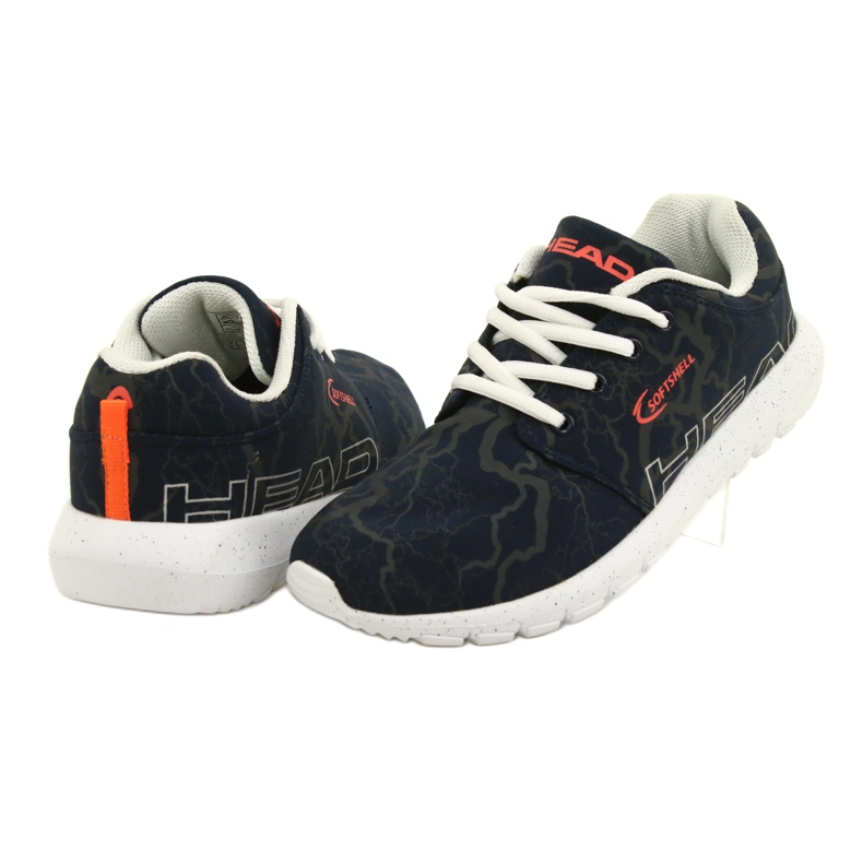 Softshell sport ADI Head 222 bleu marine blanc orange gris 3