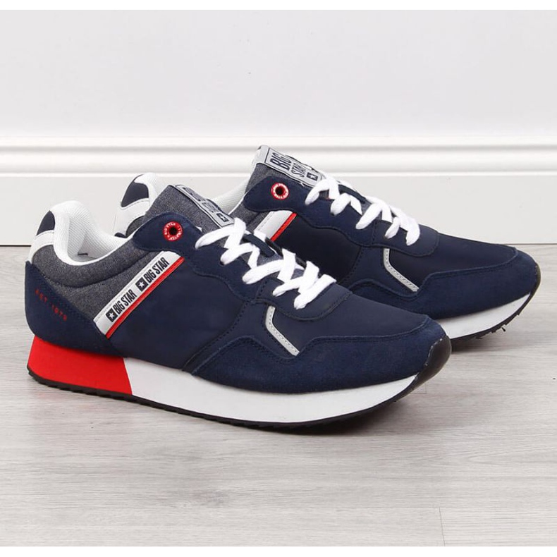 Chaussures de sport Big Star M JJ174146 bleu marine gris 1