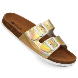 Chaussons à boucles Big Star W HH274896 doré d'or 1