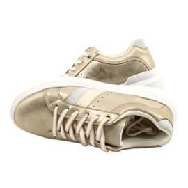 Baskets sportives féminines sur une épaisse Sole Golden American Club Rh68 / 22 doré 4