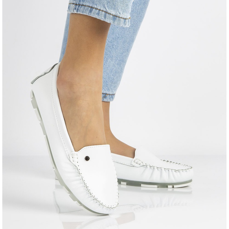 Mocassins en Cuir pour Femme Filippo DP2037 Blanc 6