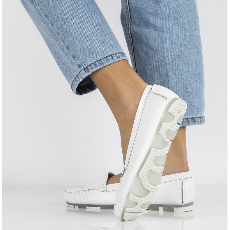 Mocassins en Cuir pour Femme Filippo DP2037 Blanc 7