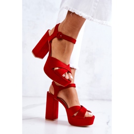 FM1 Sandales à talons rouges en daim Semilla 3