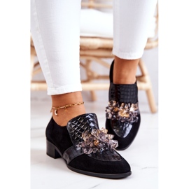 Chaussures en daim avec décoration Davine noire le noir 1