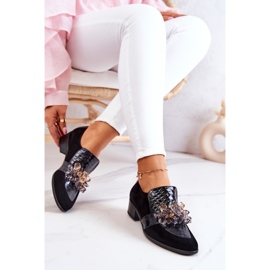 Chaussures en daim avec décoration Davine noire le noir 4