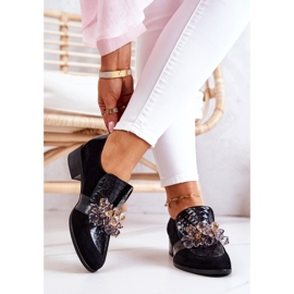 Chaussures en daim avec décoration Davine noire le noir 3