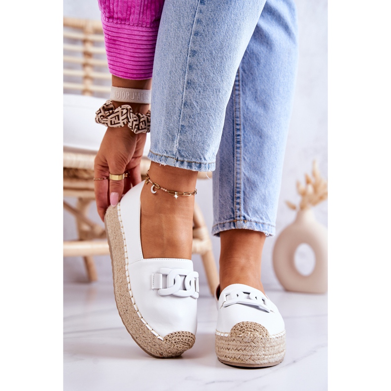 FB2 Espadrilles classiques sur la plate-forme blanche Julianne 2