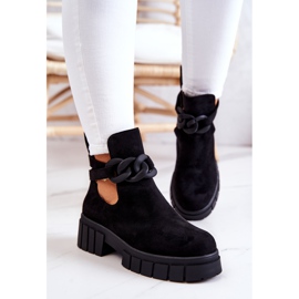 FB2 Bottines en daim Kirsten noires avec une coupe 1