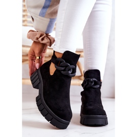 FB2 Bottines en daim Kirsten noires avec une coupe 2