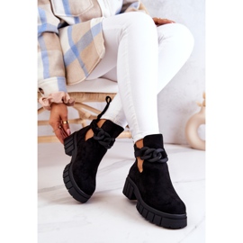 FB2 Bottines en daim Kirsten noires avec une coupe le noir 4