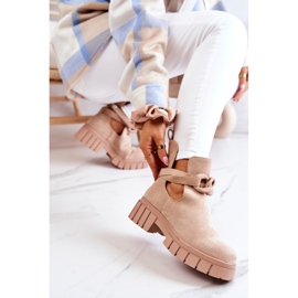 FB2 Bottines En Daim Avec Une Coupe Beige Kirsten 1