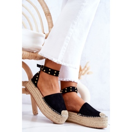 FB2 Sandales Espadrilles Lillian Noires à Jets le noir 1