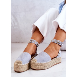 FB2 Sandales Espadrilles Avec Jets Lillian Bleus 1