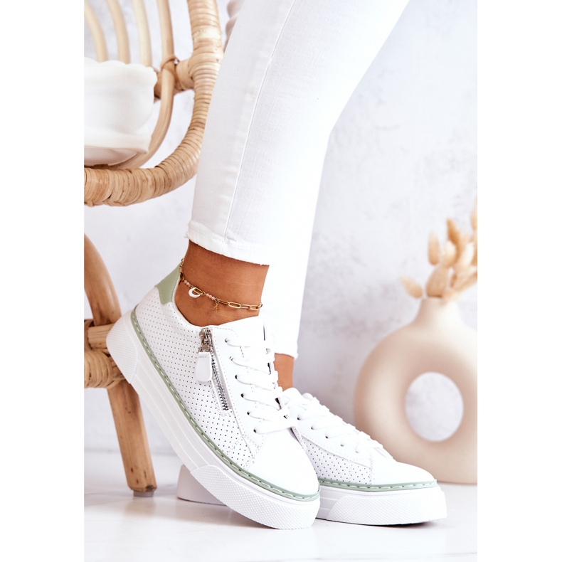 FB2 Chaussures De Sport Sur La Plateforme Louisa Blanche Et Verte 2 FB2 Chaussures De Sport Sur La Plateforme Louisa Blanche Et Verte 2